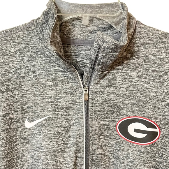 Nike Georgia Bulldogs Women's Quarter 1/4 Zip Dri-FIT Pullover Gray Red - Medium - Picture 8 of 8